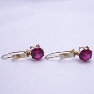 10K Gold Ruby Earrings